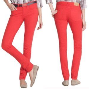 Madewell blood orange skinny colorful jeans
